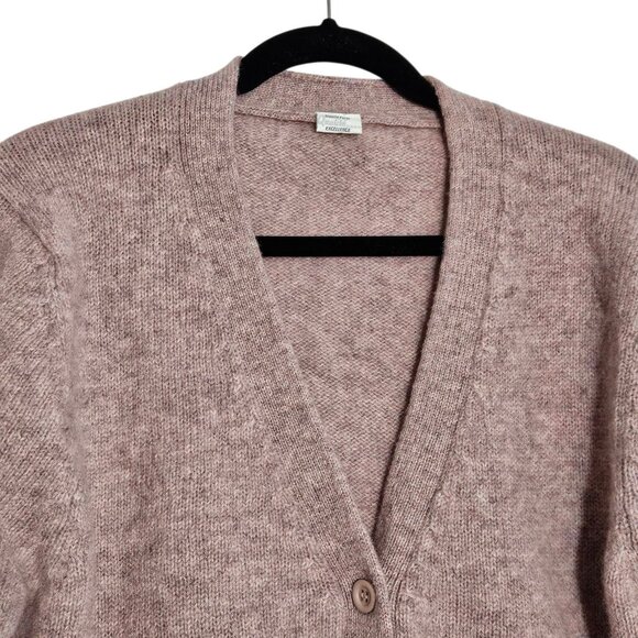 Blancheporte Womens Lavender 100% Lanie Wool Button V Neck Cardigan Size Large - Picture 3 of 5